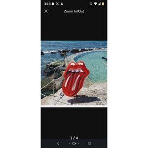Limited Edition Rolling Stones Large Hot Lips Pool Float Red Tongue Design